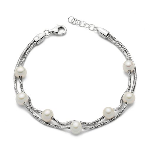 Bracciale Miluna Donna Miss Italia in Argento Perla PBR2832 - PBR2832